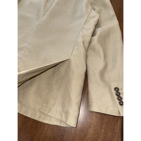 Daniel Cremieux Linen Blazer L Tan Signature Collection Unlined Casual Jacket - Picture 7 of 13